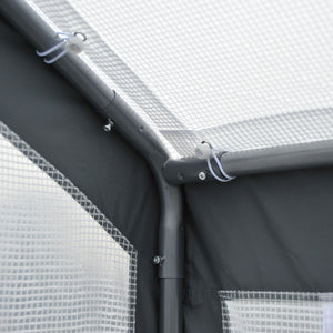 8' x 6' x 7.5' Heavy-duty Walk-in Greenhouse Outdoor Vegetable Plants Growing Warm House Seed Plant Growth Tent Polytunnel Shelter White