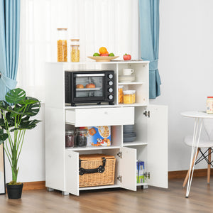 Compact Kitchen Pantry Cabinet Server Hutch Storage Buffet with Microwave Oven Stand Drawer and Shelves – view 7