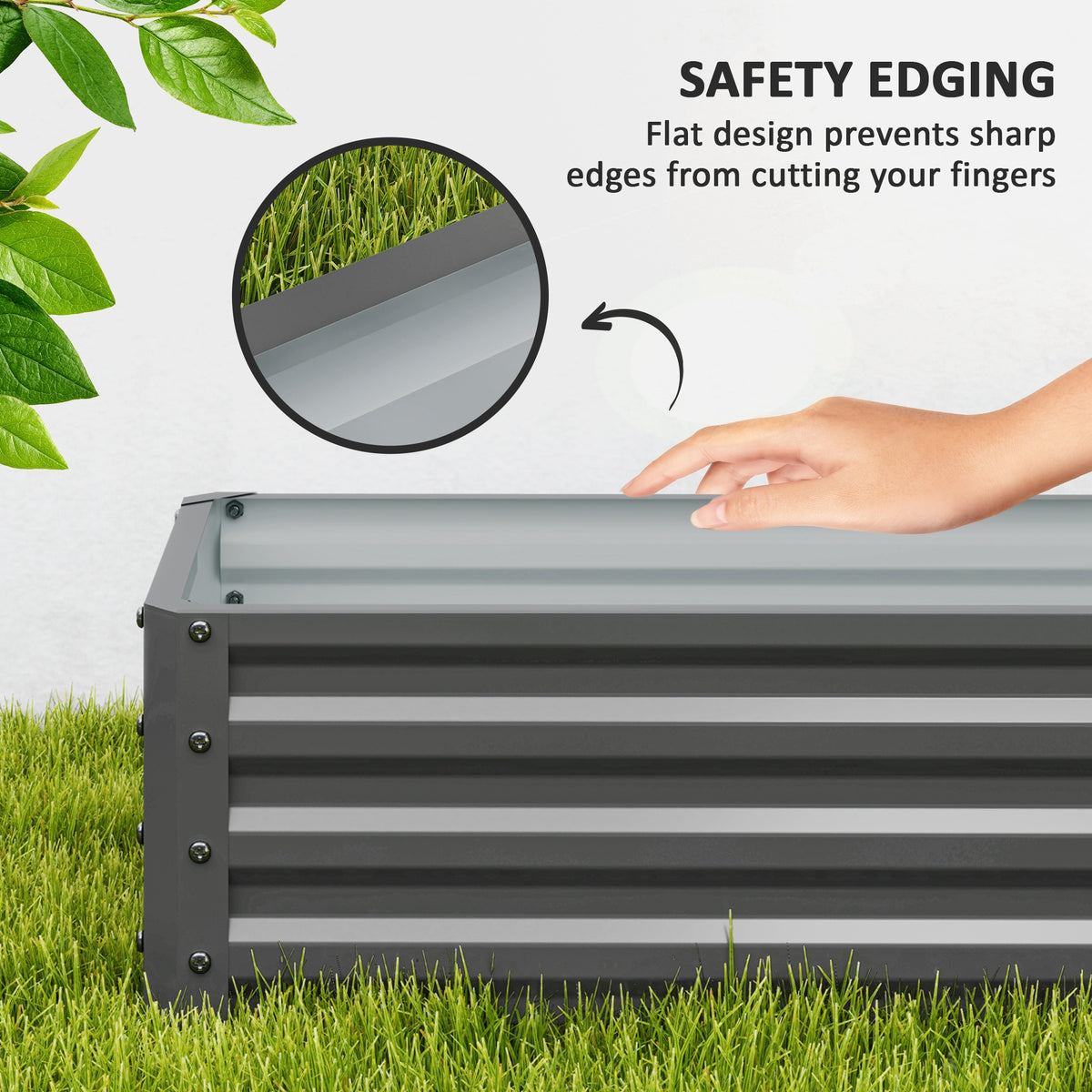 Galvanized Raised Garden Beds, Outdoor Planter Box, Set of 2, for Flowers, Herbs and Vegetables, Black – view 26
