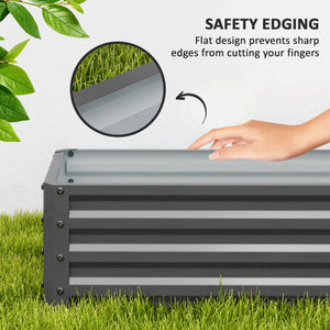Galvanized Raised Garden Beds, Outdoor Planter Box, Set of 2, for Flowers, Herbs and Vegetables, Black – view 26