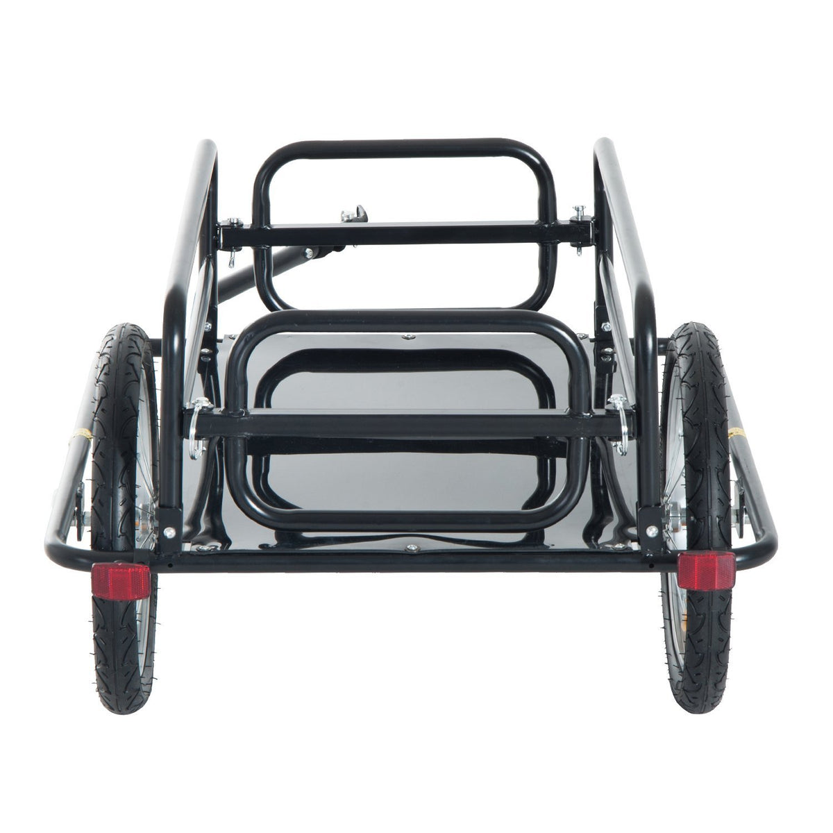 Aosom Folding Bicycle Cargo Trailer Wagon Utility Bike Cart Carrier Garden Patio Tool New