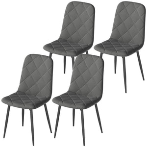 Dining Chairs Set of 4, Upholstered Dining Room Chairs with Steel Legs – view 22