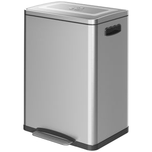 2x5.3 gal (2x20 L) Garbage Bin, Stainless Steel Garbage Can with Soft-Close Lid and Removable Inner – view 8