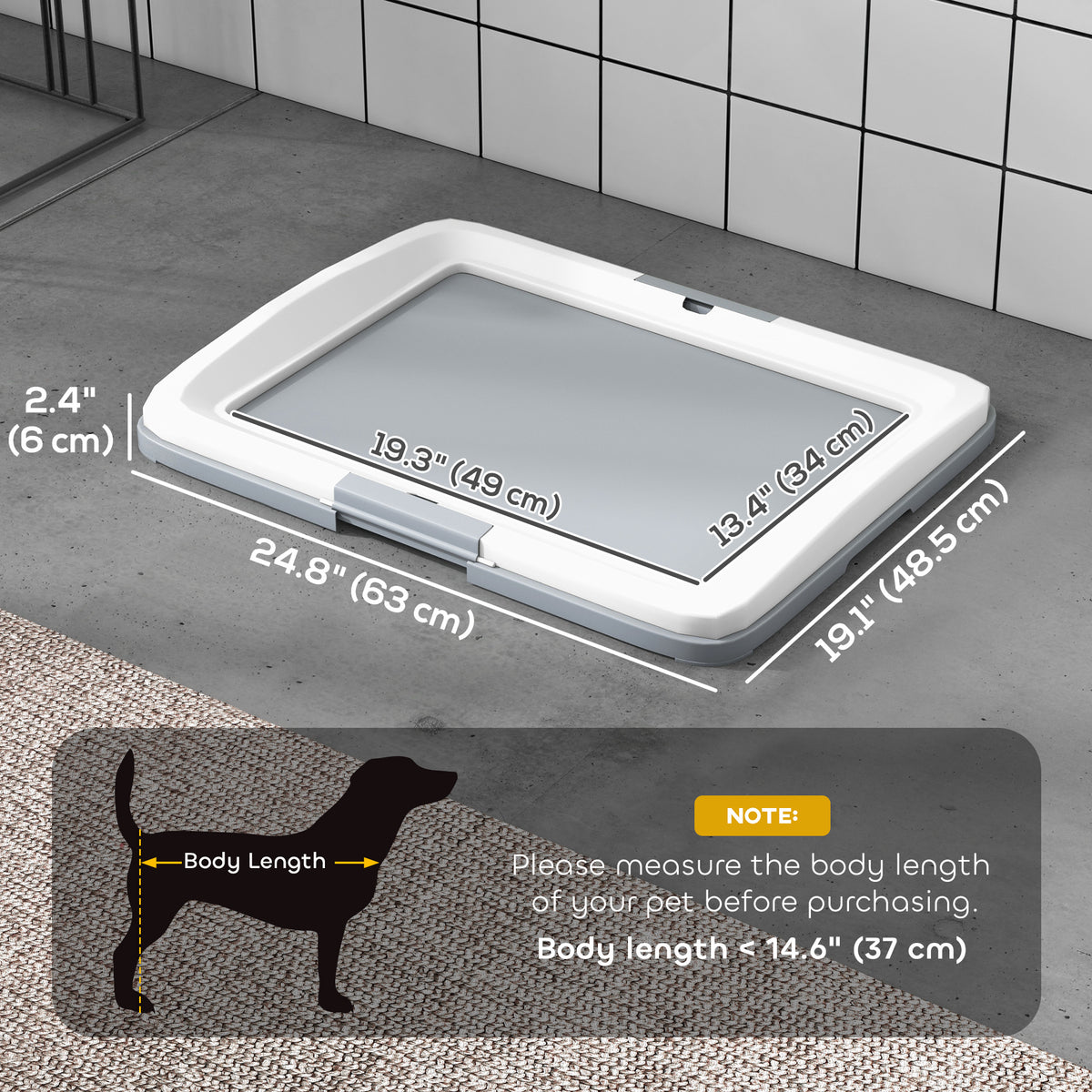 18" x 13" Pee Pad Holder, Dog Potty Tray for Indoor Outdoor – view 9