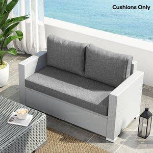 Outdoor Seat Cushions with Backrest, Loveseat Double Sofa Outdoor Furniture Cushions, Beige – view 20