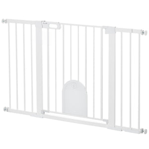 30"-52" Extra Wide Pet Gate Barrier with Small Door, 30"H Dog Gate with Safety Gate Barrier – view 10
