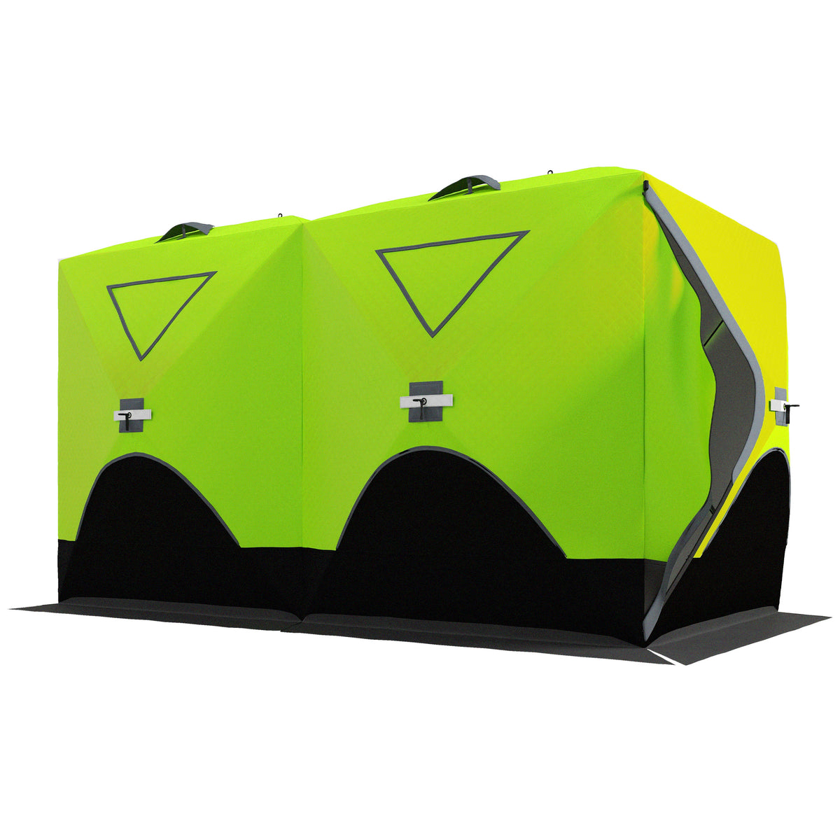 5-8 Person Insulated Ice Fishing Tent Shelter with Ventilation Windows and Carry Bag, for -22℉, Blue