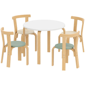 Qaba Wooden Kids Table and Chairs Set, Toddler Table and Chairs Set for 3-8 Years
