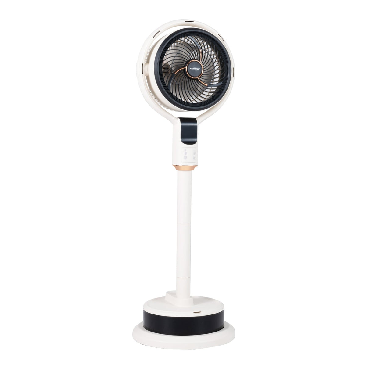 Misting Pedestal Fan Air Circulator with 90° Auto Oscillation Floor Standing Fan with 8 Speeds-White