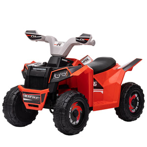 Aosom 6V Quad Kids Electric Car with Wear-resistant Wheels, for Boys and Girls Aged 18-36 Months