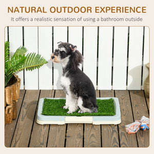 Puppy Training Pad, Indoor Portable Puppy Pad, with Artificial Grass, Grid, Panel, Tray, 18.3" x 13.4"