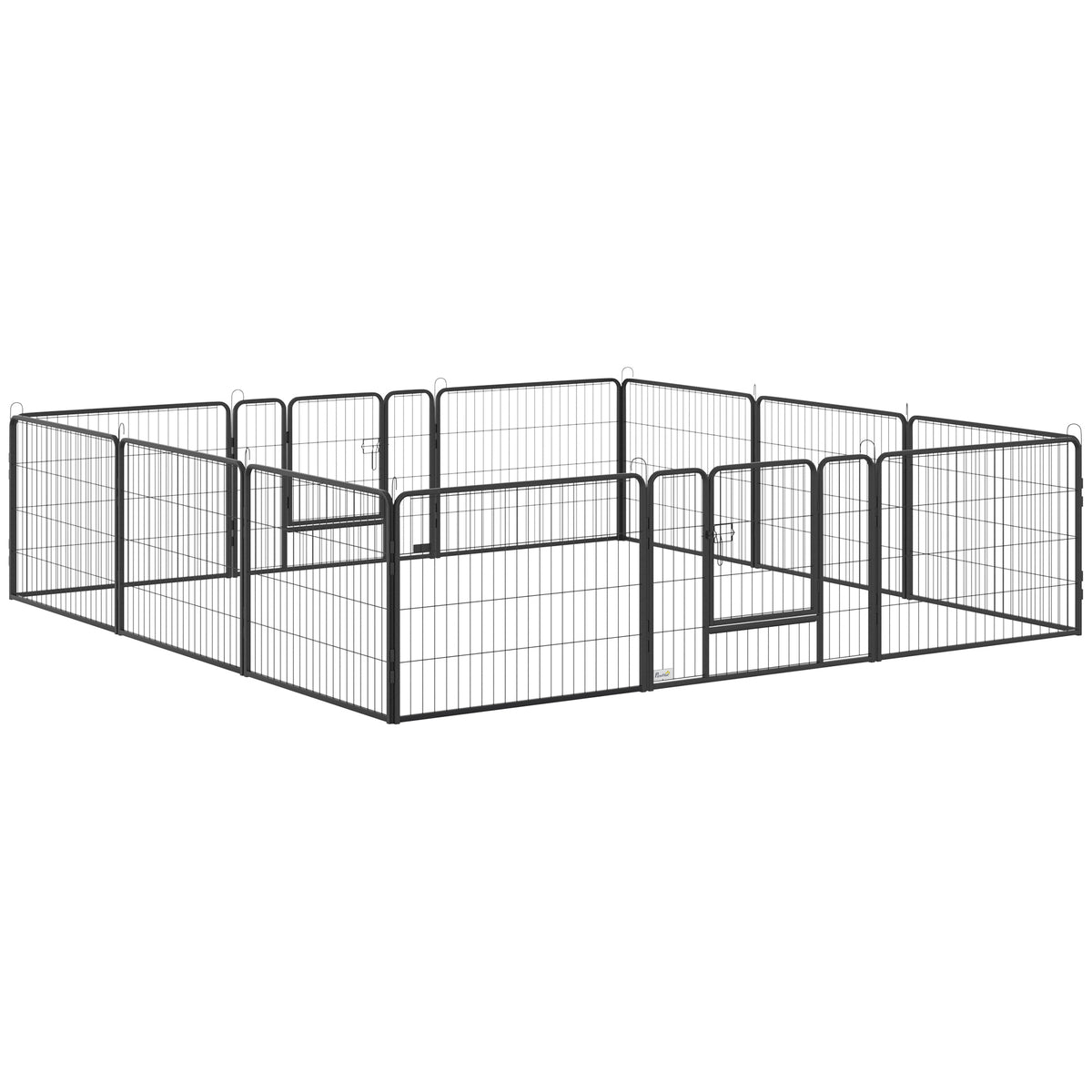 Dog Playpen, 31.5"W Heavy-Duty Metal Puppy Play Pen, Pet Exercise Fences for Outside and Indoor