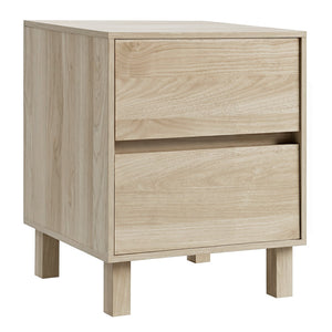 Modern WoodenEnd Table with 2 Storage Drawers-Natural view 4
