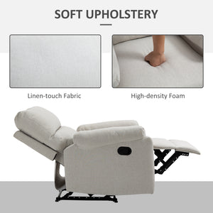 Recliner Chair, Manual Reclining Chair with Footrest, Padded Seat for Living Room, Bedroom, Study, Dark Grey – view 11