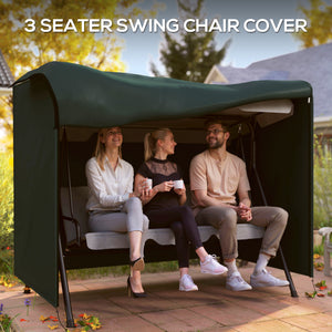 3-Seater Patio Swing Cover, Outdoor Garden Furniture Protection Hammock Glider Cover, 81" x 49" x 65" – view 4