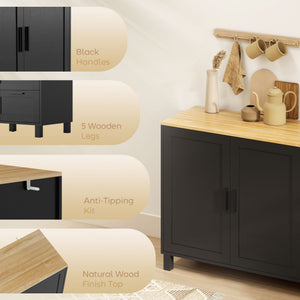 Buffet Cabinet with Soft-Close Doors, Modern Sideboard with 3 Drawers for Living Room, Kitchen – view 6