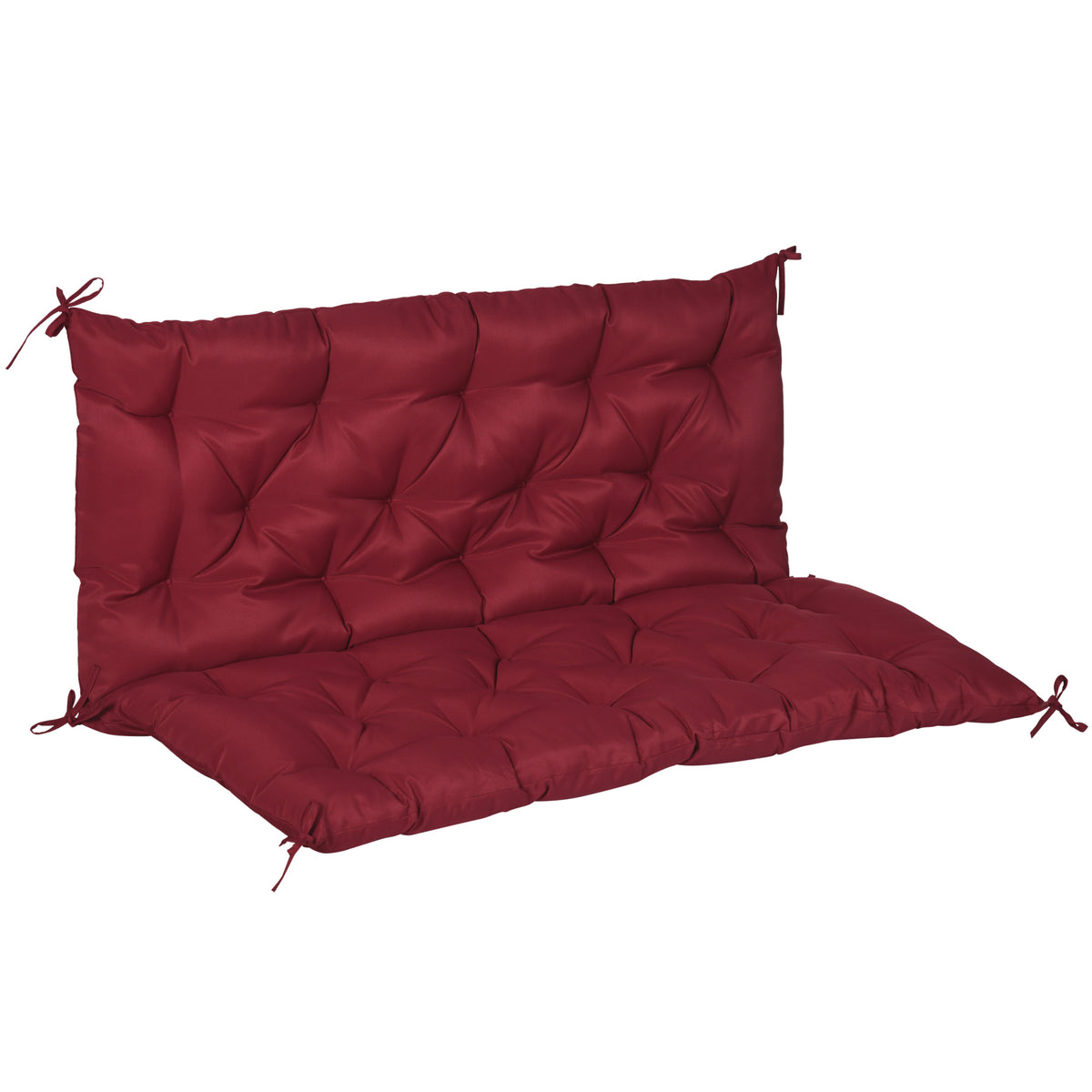 2 Seater Garden Bench Cushion, Soft Thick Outdoor Non-Slip 2 Seater Soft Pad With Backrest for Garden – view 29