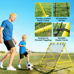 Volleyball Rebounder Net Football Training Aid Kickback Target Play Red – view 19