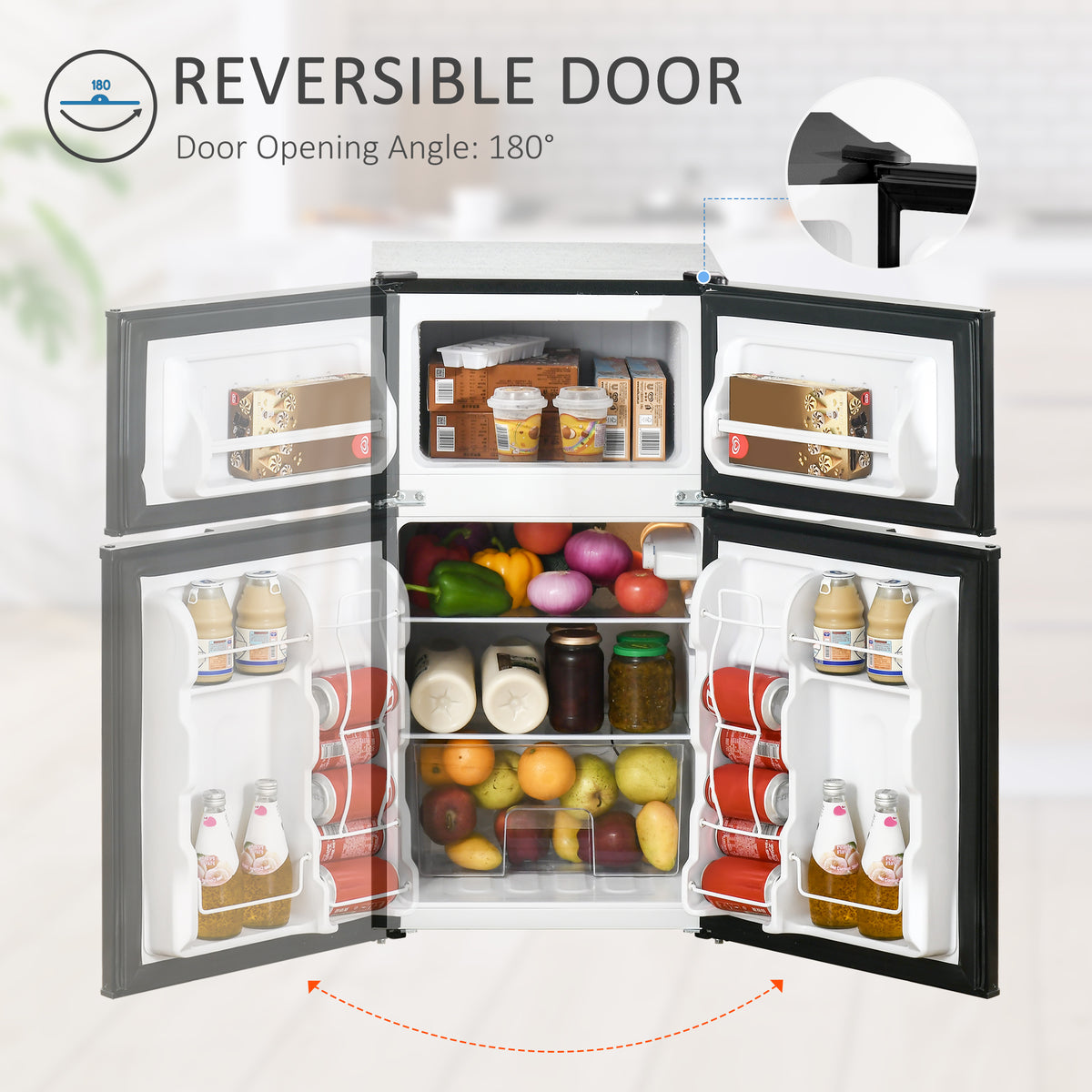 3.2 Cu Ft Compact Refrigerator, Mini Fridge with Freezer – view 5