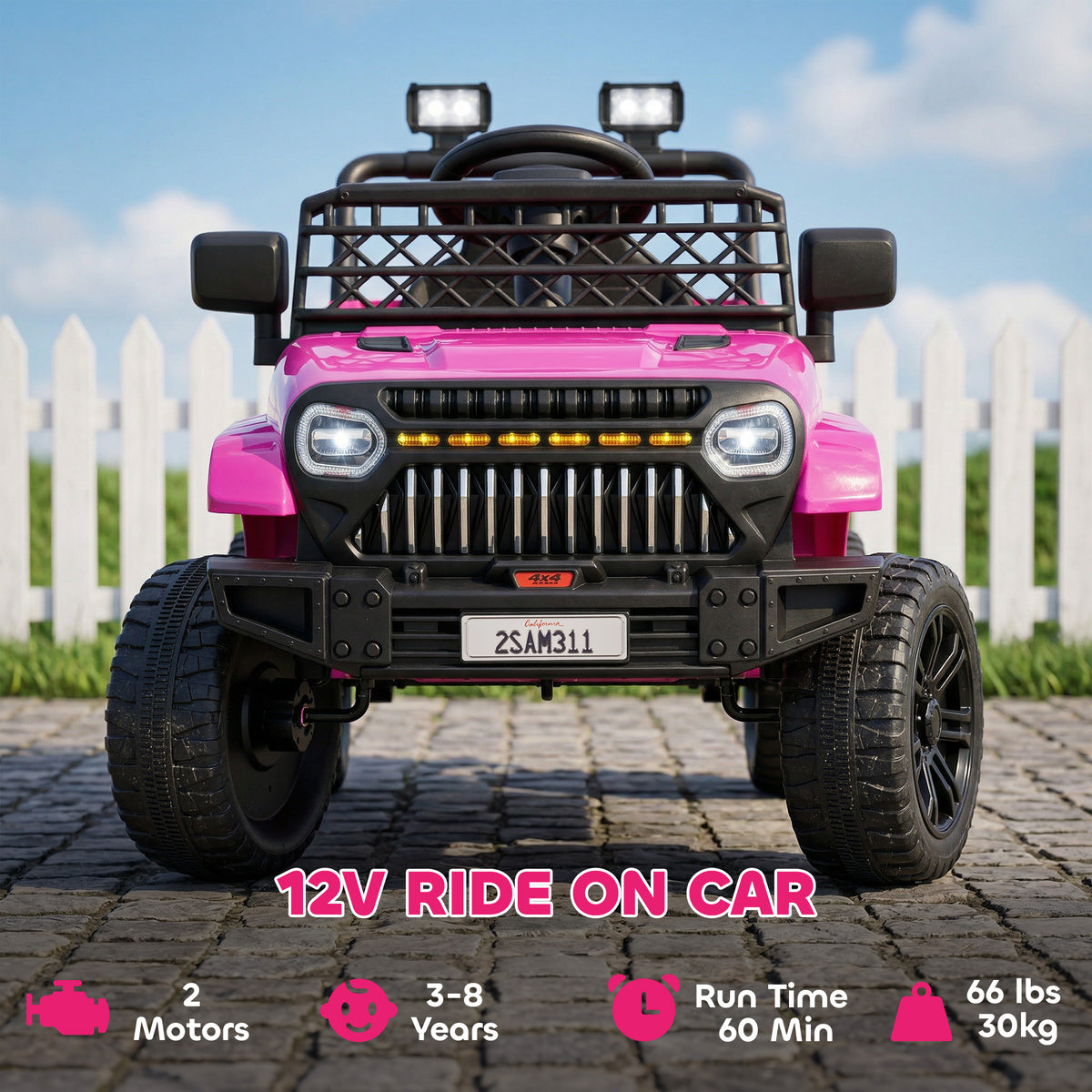 Qaba 12V Ride on Truck, Electric Car for Kids with Remote Control, Suspension, 3 Speeds, USB Music Headlights