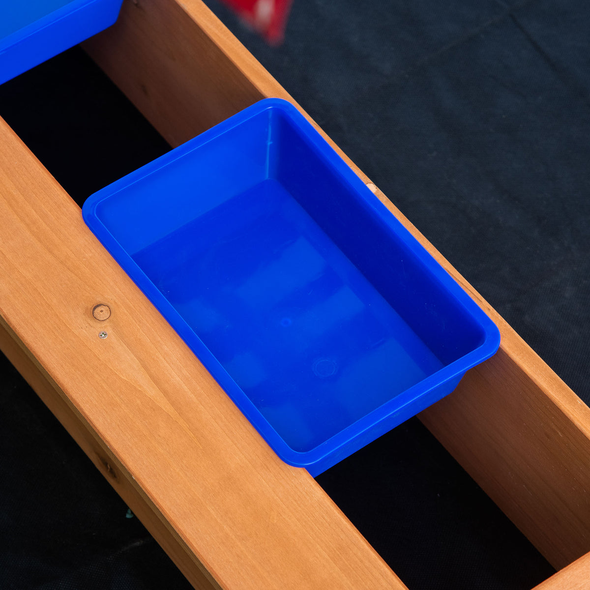 Kids Wooden Sandbox, Children Play Sand Station Outdoor with Adjustable Height Cover Lid, Bottom Liner, Seat, Plastic Basins, for 3-7 Years Old Boys and Girls