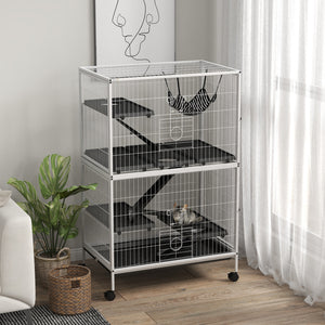 5-Tier Rolling Small Animal Cage, Deluxe Guinea Pig Cage, Ferret Cage for Mink Chinchilla Kitten Rabbit – view 21