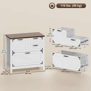 Lateral Filing Cabinet, Farmhouse File Cabinet with 4 Drawers, Fit Letter/A4/Legal Hanging Files – view 9