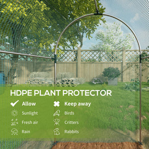 Galvanized Steel Crop Cage, Plant Protection Tent with Zippered Door, 4' x 4', Black – view 24