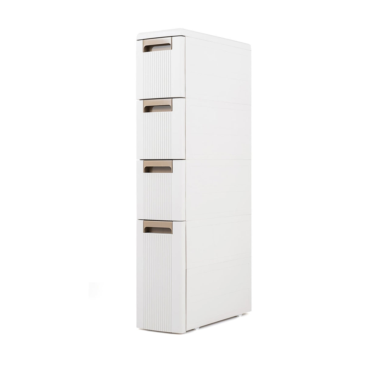 Narrow Storage Cabinet with Drawers and Removable Dividers-M