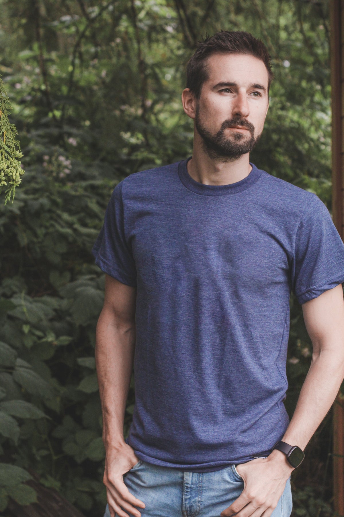 Unisex Eco Tee - Blank Apparel - Heather Navy