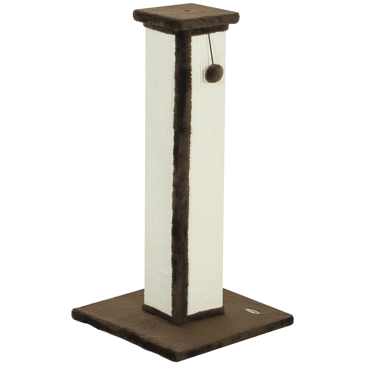 32" Tall Cat Scratching Post for Indoor Cats and Kittens, Sisal Cat Scratcher with Hanging Ball Soft Plush – view 8