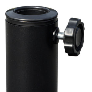 Round Umbrella Base Φ19.1", 31.5 lbs Resin Stand with Decorative Design for Poles 1.5"/1.9", Bronze