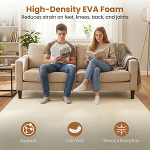 Non-Slip Protective Flooring for Living Room and Home Gym-Beige view 5
