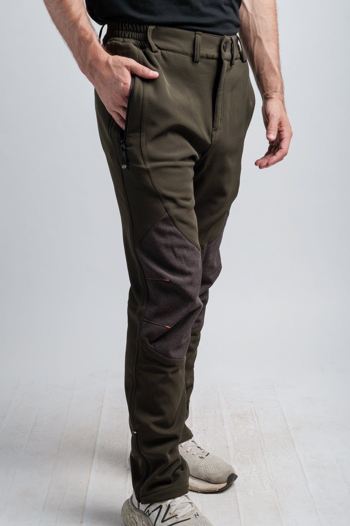 Men's Army Green Adventure Water Resistant Pants - Northbound Gear 4-Way Stretch