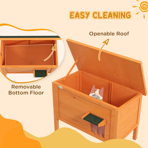 Outdoor Insulated Cat House with Asphalt Roof, Removable Floor, for Cats, Small Animals