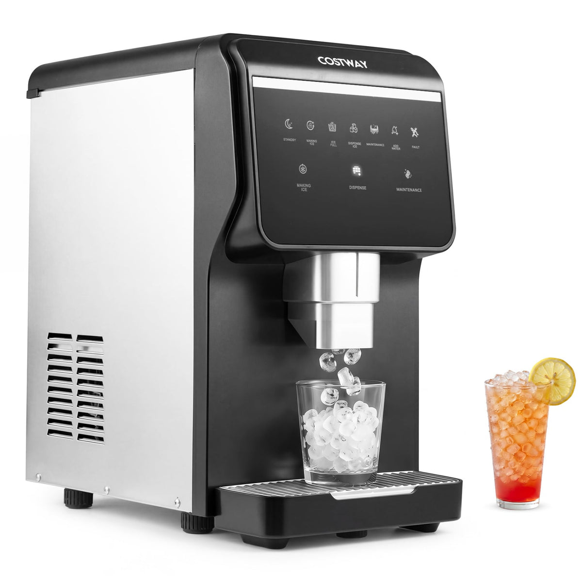 Nugget Ice Maker with Self Dispensing 80 LBS Per Day Chewable Pellet Ice Machine view 4