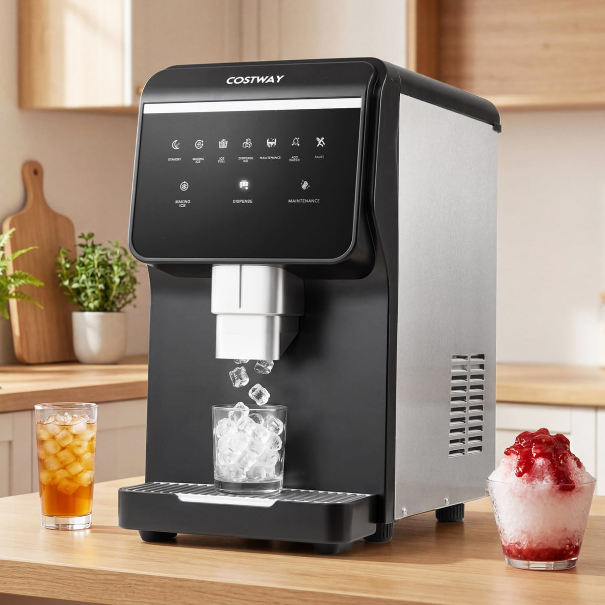 Nugget Ice Maker with Self Dispensing 80 LBS Per Day Chewable Pellet Ice Machine view 2