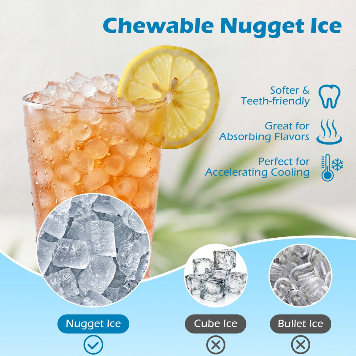 Nugget Ice Maker with Self Dispensing 80 LBS Per Day Chewable Pellet Ice Machine view 6