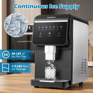 Nugget Ice Maker with Self Dispensing 80 LBS Per Day Chewable Pellet Ice Machine view 7