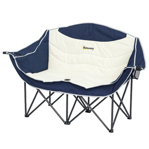 Portable Camp Chair, Double Camping Chair with Cup Holders and Carry Bag, Support 551 lbs, Dark Green – view 15
