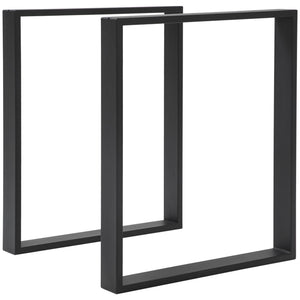 Metal Table Legs Set of 2, Square DIY Furniture Table Legs with Screws and Floor Protectors
