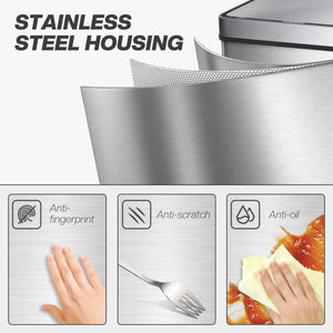 13.2 Gallon Sensor Can, Automatic Garbage Can with Soft-Close Lid, Fingerprint-Proof Stainless Steel, Silver – view 5
