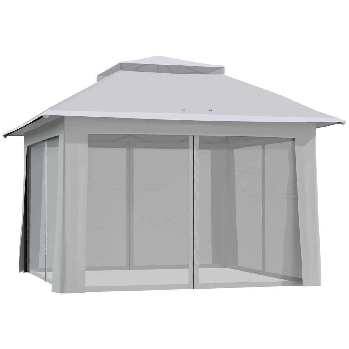 12' x 12' Foldable Pop-up Party Tent Instant Canopy Sun Shade Gazebo Shelter with Steel Frame, Dark Grey – view 8