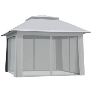 12' x 12' Foldable Pop-up Party Tent Instant Canopy Sun Shade Gazebo Shelter with Steel Frame, Dark Grey – view 8