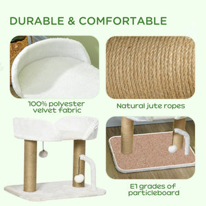 Cat Tower Condo for Indoor Cats, Small Cat Tree with Jute Scratching Posts, Top Perch, Dangling Balls – view 10