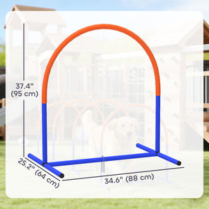 Dog Agility Training Equipment, 4 PCS Obstacle Course with Carrying Bag for Old Dogs, for Backyard, Outdoor, Blue