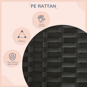 Rattan Dog House with Canopy, Wicker Dog Bed with Water-Resistant Cushion, for Small and Medium Breeds Blue – view 11