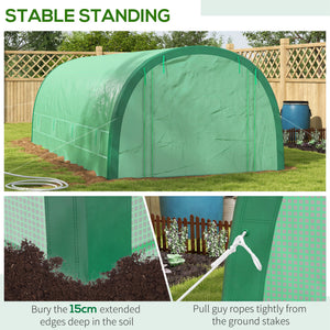 19.5' x 10' x 6.5' Upgraded Tunnel Greenhouse Green House with Mesh Door and Windows – view 6