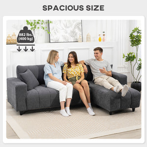 Sectional Couch with Integrated Seat, 3 Seater L-Shaped Sofa with Changeable Chaise, Spring Cushion – view 13