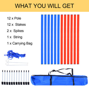 Dog Agility Equipment Set, Portable Dog Agility training equipment for Outdoor Play Run